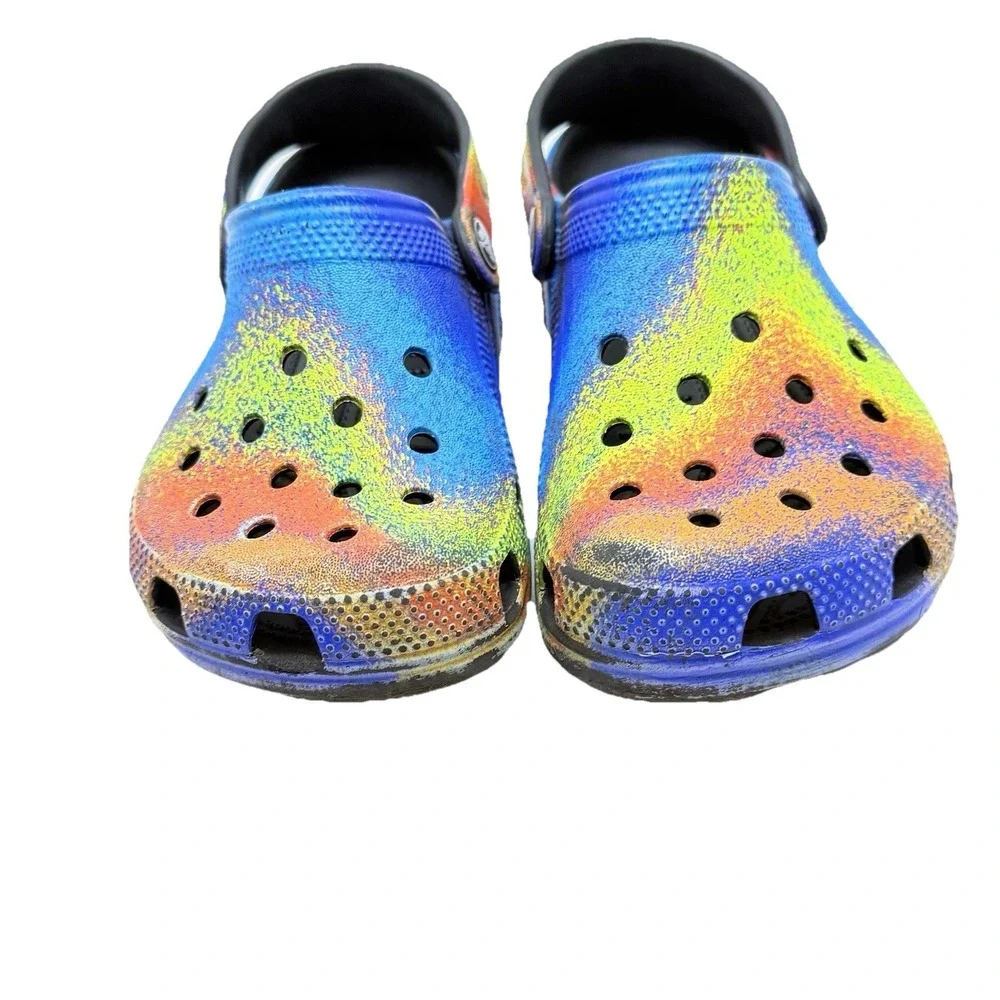 Crocs Classic Spray Dye Clog Kids J1 Junior 1 Tie Dye RARE Vietnam Made